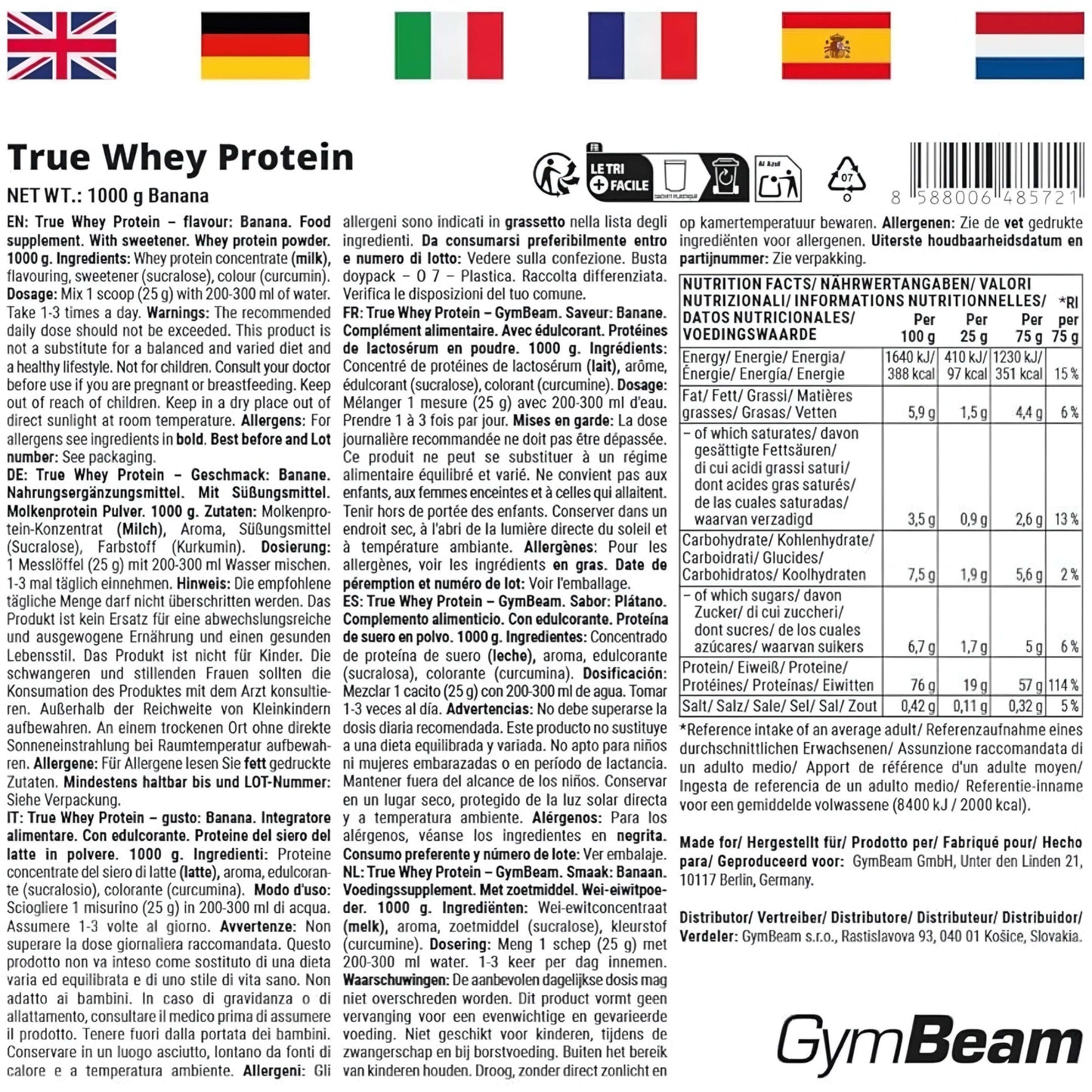 GymBeam True Whey Protein