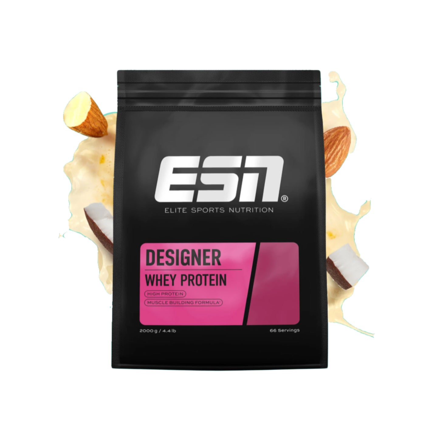 esn whey protein almond coconut flavor 2kg beutel von gymdoc
