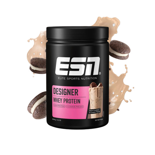 esn whey protein dark cookies cream flavor 908g beutel von gymdoc